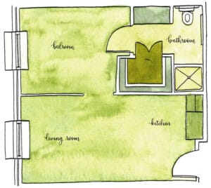 One Bedroom Suite | 465 Sq Ft