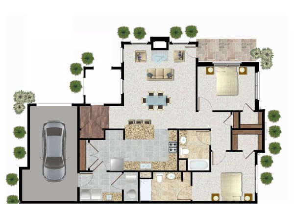 Parkvue Place, Nursing Home in Sandusky, OH — Floor plan of a senior living apartment layout