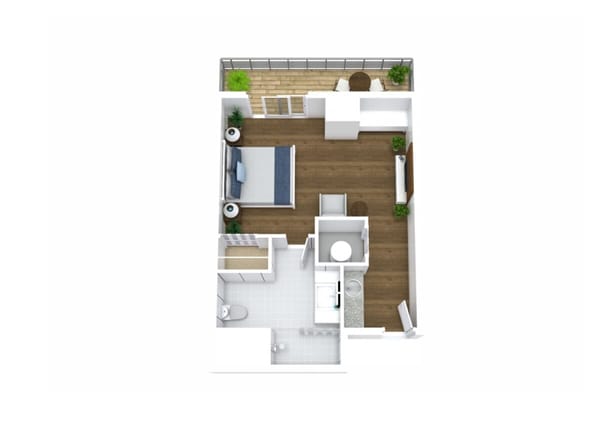 Woodland Heights, Nursing Home in Williamsport, PA — Floor plan of a senior living apartment