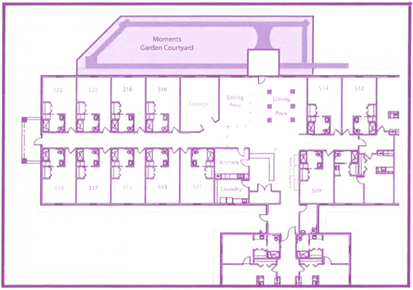 Architectural floor plan of the facility