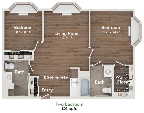 Two Bedroom Floor Plan