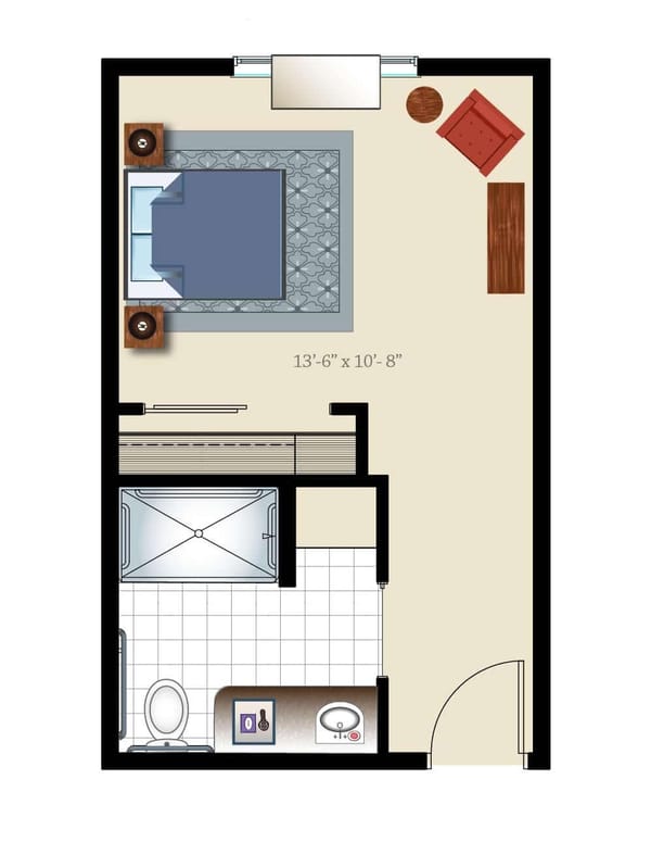 Studio 322 Sq. Ft. Memory Care