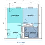 Assisted Living Eagle 1 Bedroom Floor Plan