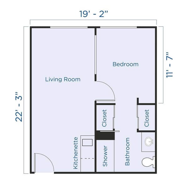 1 Bedroom Floor Plan