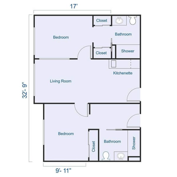 2 Bedroom Floor Plan