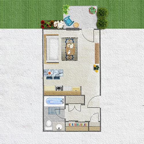 Studio floorplan
