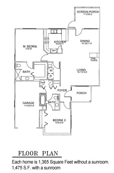 Architectural floor plan of a home layout