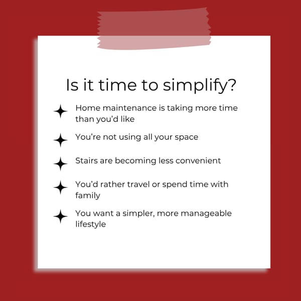 A white square paper on a red background features the heading “Is it time to sim