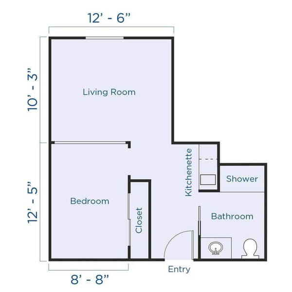 One Bedroom Floor Plan