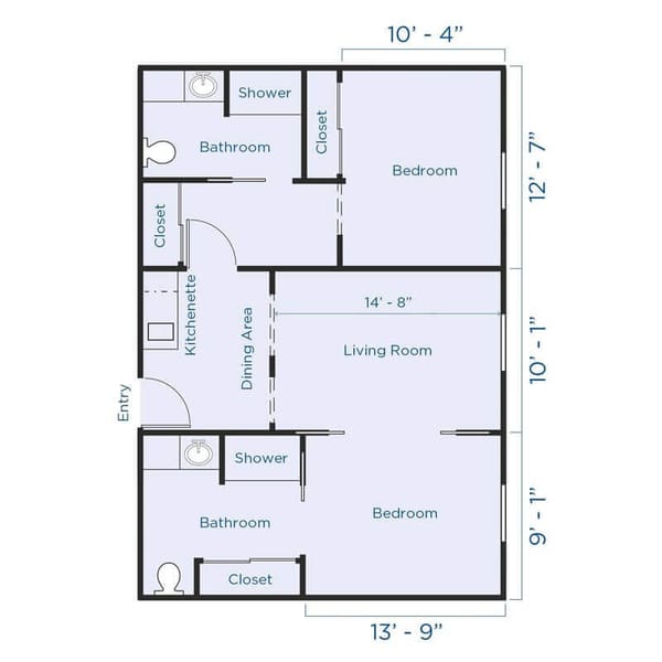 Two Bedroom Floor Plan