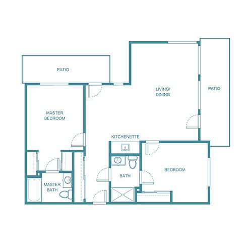 Martin Two Bed Floor Plan