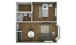 One Bedroom Floor Plan