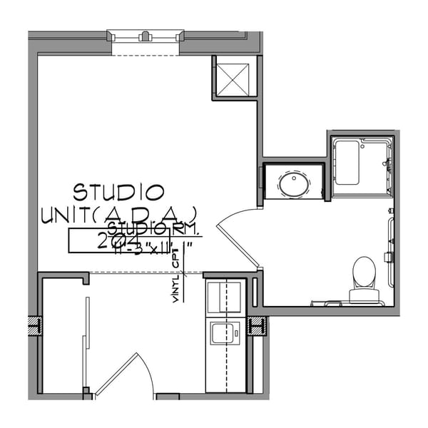 Otterbein Sunset House Studio floor plan