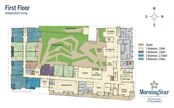 First floor floor plan for independent living