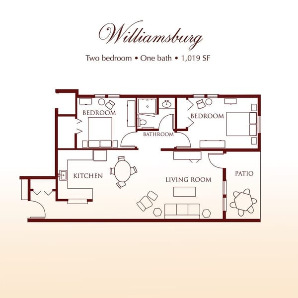 The Williamsburg 2 Bedroom Suite