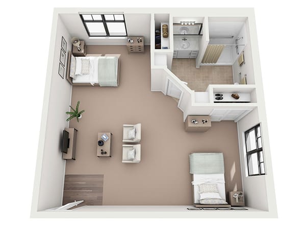 St Rita Square Independent Living Floor Plan