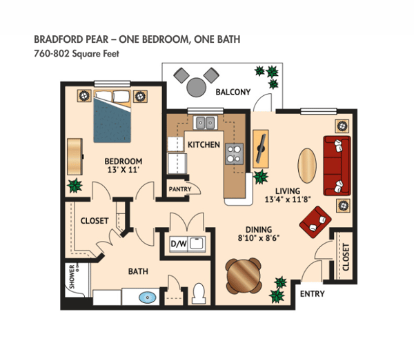 Bradford Pear Floor Plan