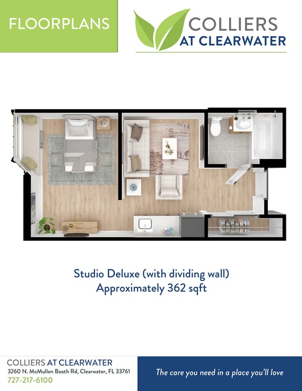 Studio Deluxe with Dividing Wall