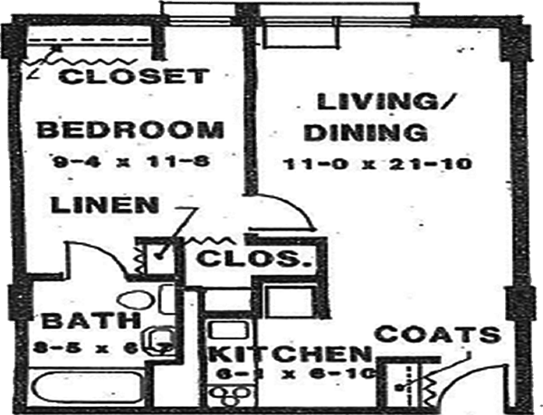 1 Bedroom Floor Plan