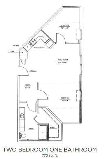 Two Bedroom One Bathroom