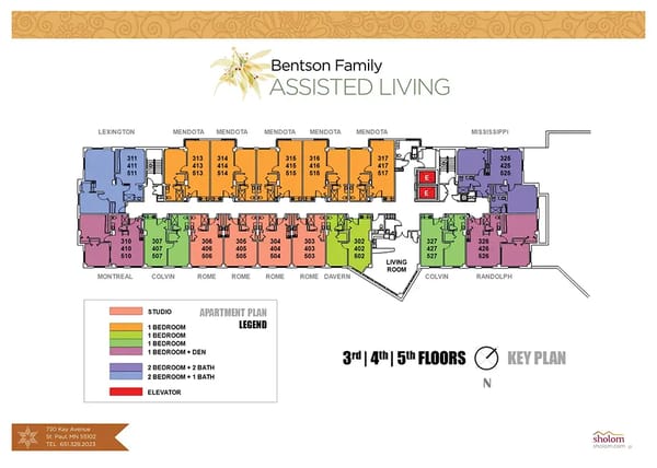 Floor plan of Bentson Family Assisted Living