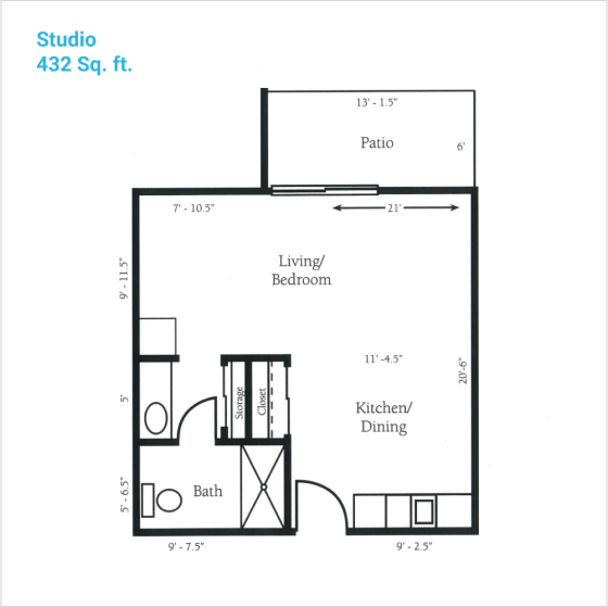 Studio Apartment – St. Johns