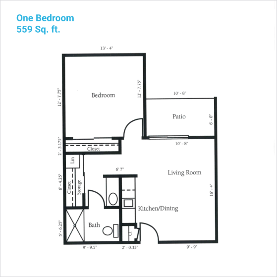 1 bedroom – Amelia