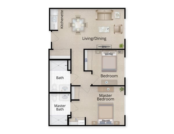 Two Bedroom floor plan