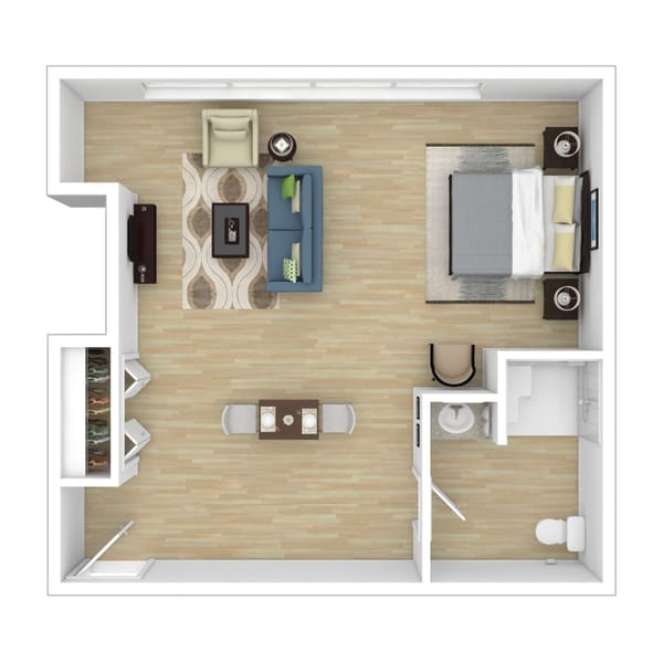 Studio Deluxe Floor Plan