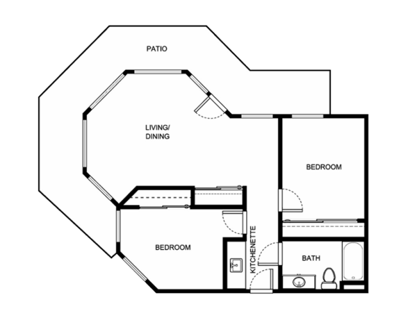 A welcoming layout with cozy living spaces, perfect for community and comfort. E