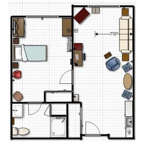 One Bedroom Apartment Assisted Living