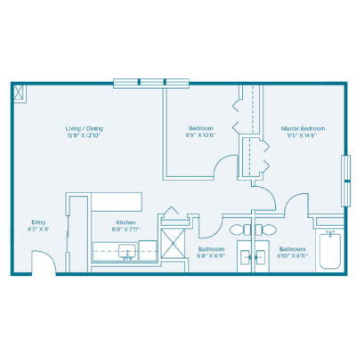 Two Bedroom Floor Plan