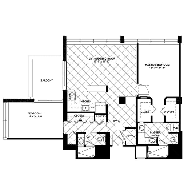 TWO BEDROOMS