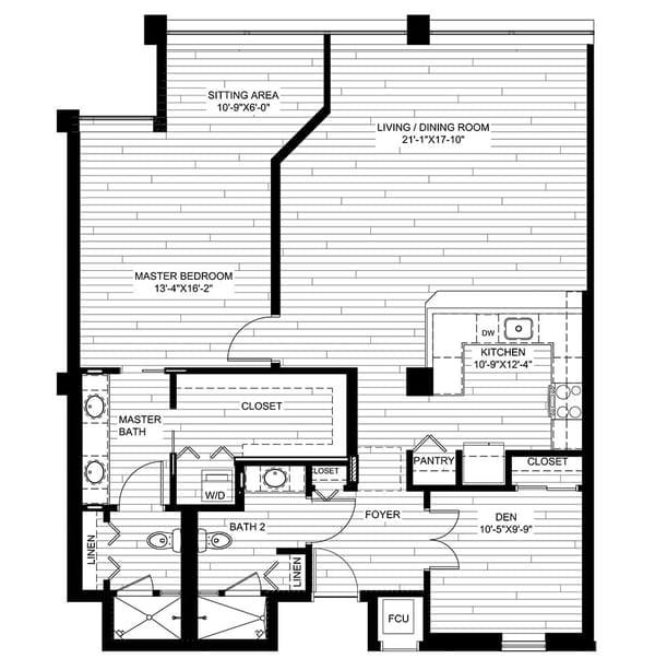 TWO BEDROOMS