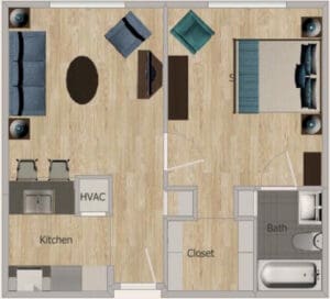 Westminster Towers Clover floor plan