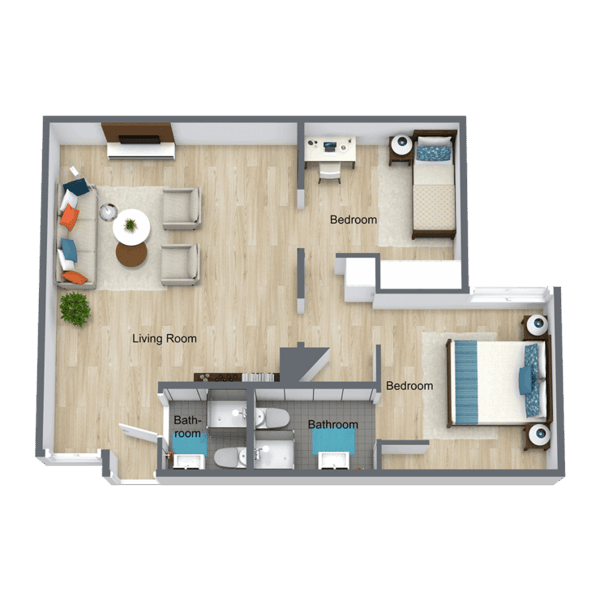 A welcoming floor plan designed for comfort, featuring cozy living spaces and a 