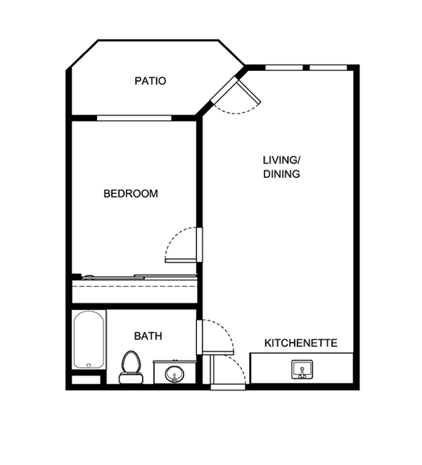 A welcoming floor plan featuring cozy living spaces, a serene bedroom, and a rel