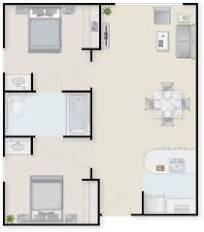 Two-Bedroom Floor Plan