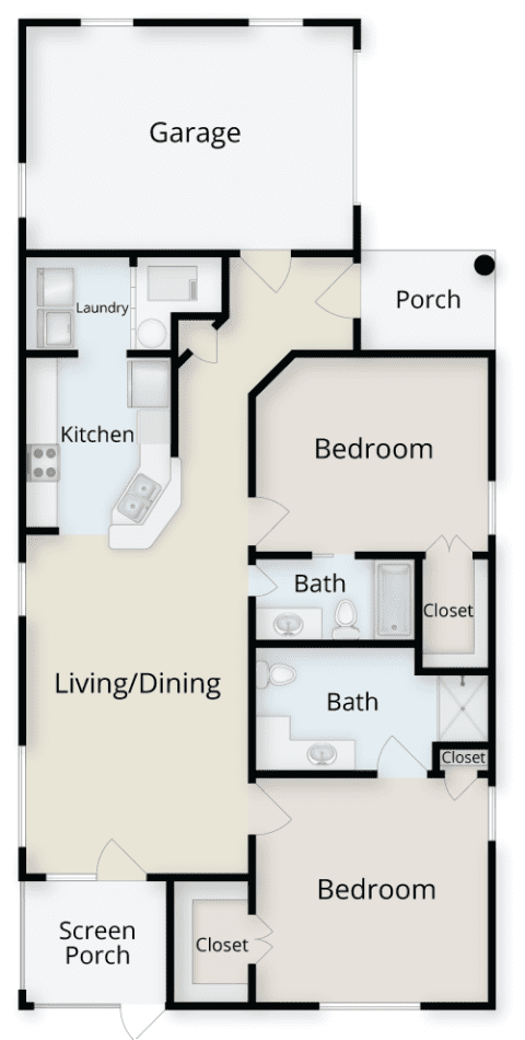 Architectural floor plan of a residence