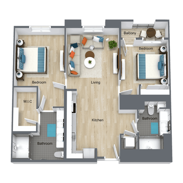 A welcoming floor plan showcases a spacious layout, promoting comfort and commun