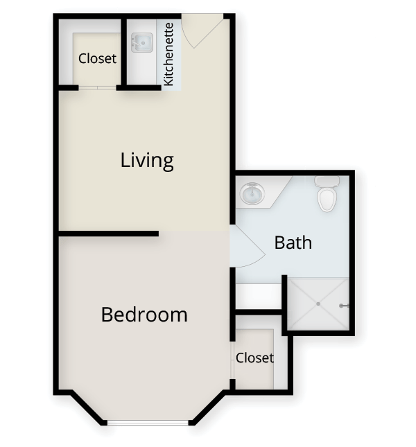 Studio Deluxe Floor Plan