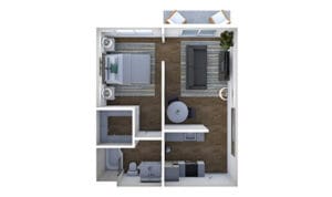 One Bedroom Suite A Floor Plan