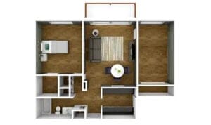 Independent Living Deluxe One Bedroom