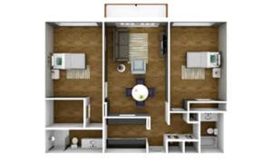 Independent Living Large Two Bedroom