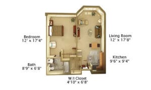 Independent Living Tribute One Bedroom Deluxe