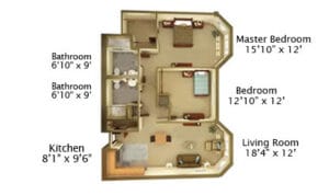 Independent Living Legacy Two Bedroom Deluxe