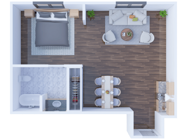 Studio 2 floor plan