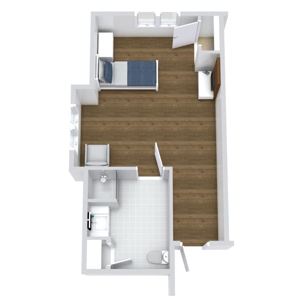 Deluxe Studio Floor Plan