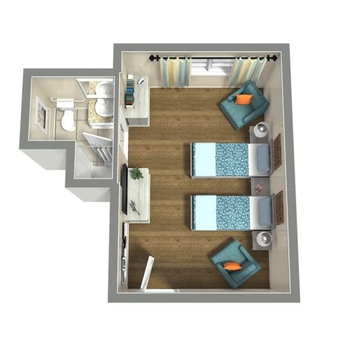 Tech Ridge Oaks | Memory care semi-private studio