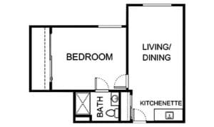 Independent Living One Bedroom B-4